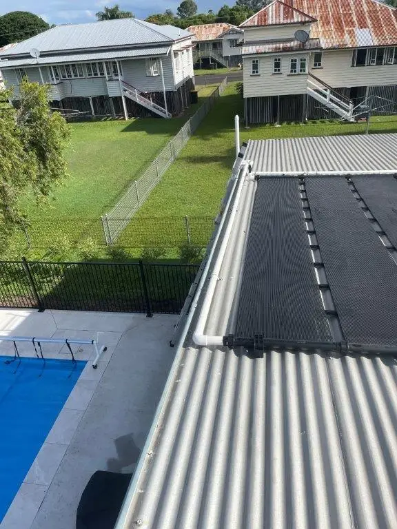 Gulfstream solar pool heating panels installed on roof